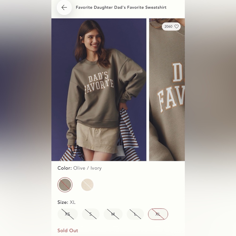 Favorite Daughter sweatshirt- “Dad’s Favorite”